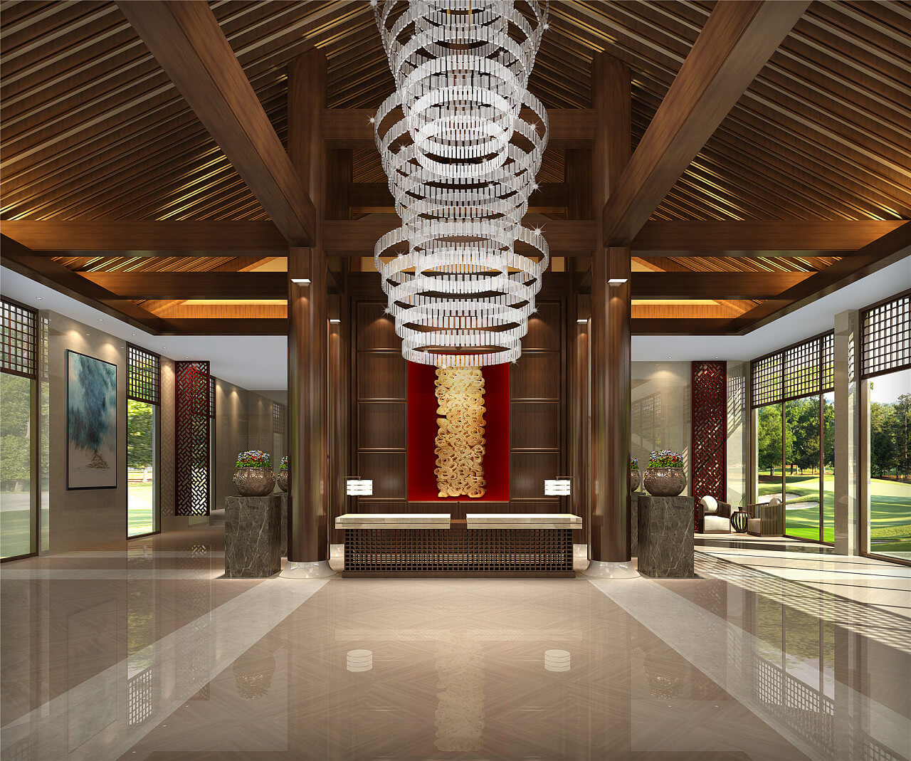 鄭州度假酒店裝修設計公司案例(圖3)