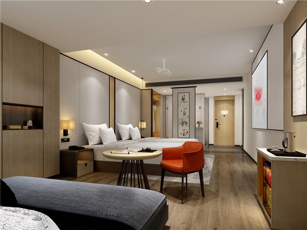 鄭州勝高承連鎖精品商務(wù)酒店標(biāo)準(zhǔn)間裝修設(shè)計(jì)方案