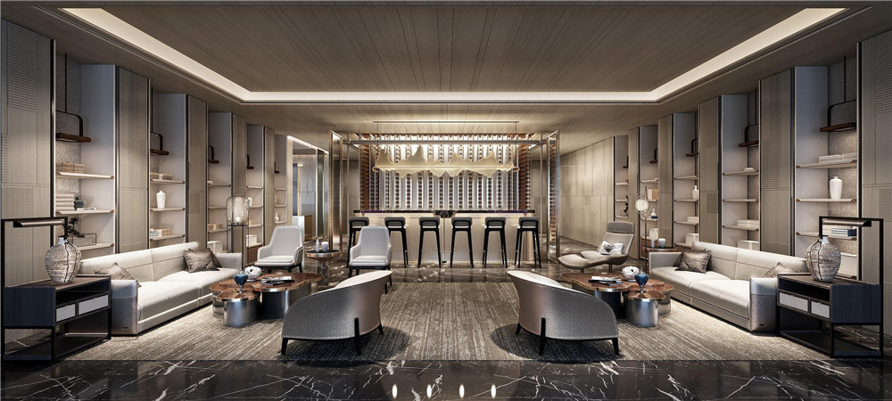 西安秦都傳奇星級(jí)酒店休閑吧裝修設(shè)計(jì)效果圖
