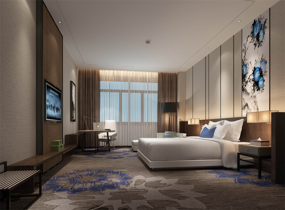 陜西華陽國際飯店五星級酒店客房裝修設(shè)計效果圖